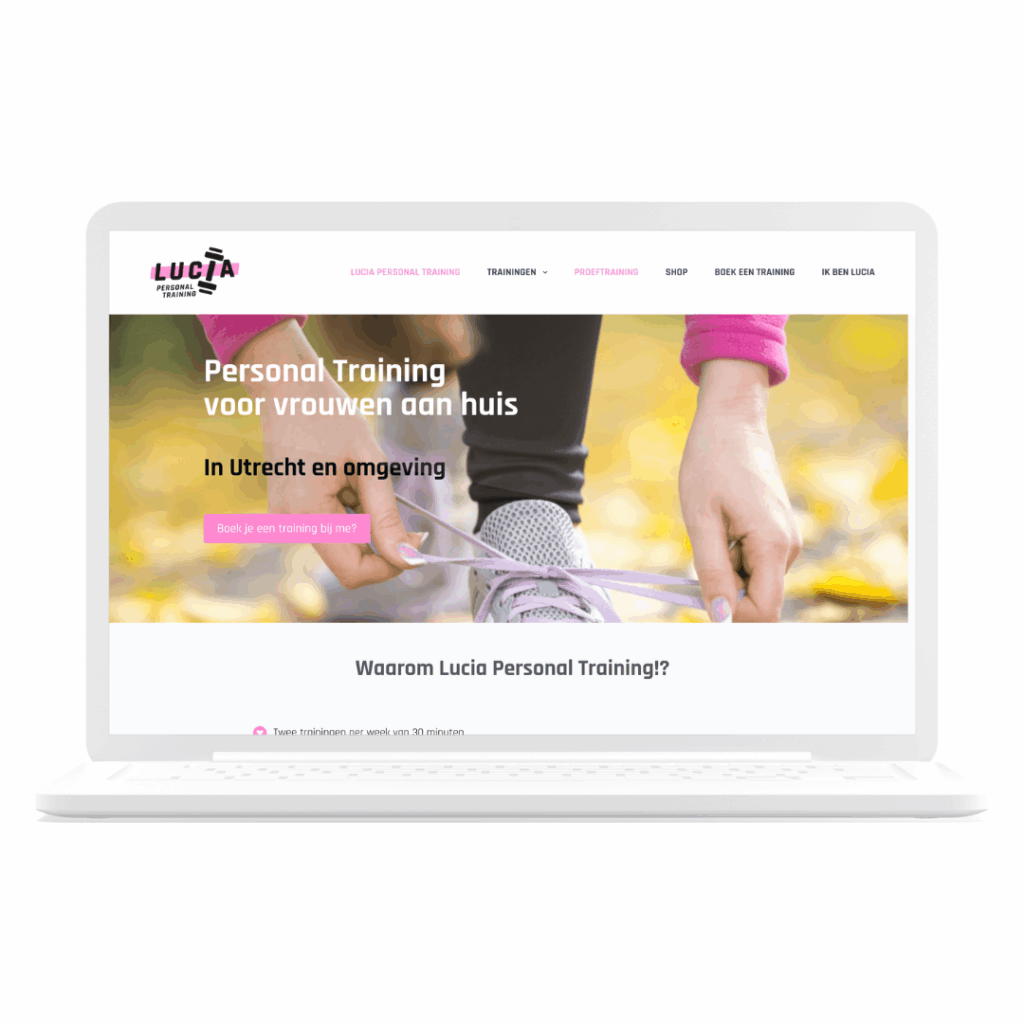 Mock-up Lucia Personal Trainer