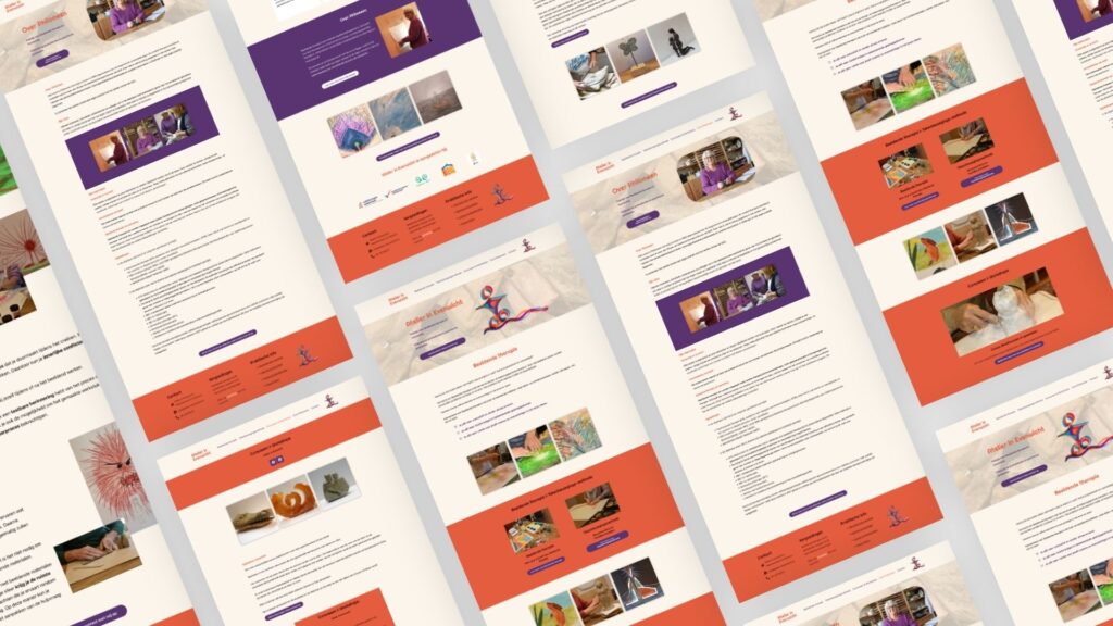 Overzicht website atelier in evenwicht